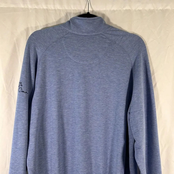 The Club at Porto Cima Sweater Men's Medium Blue 1/4 Zip Long Sleeve F&G - Picture 8 of 9
